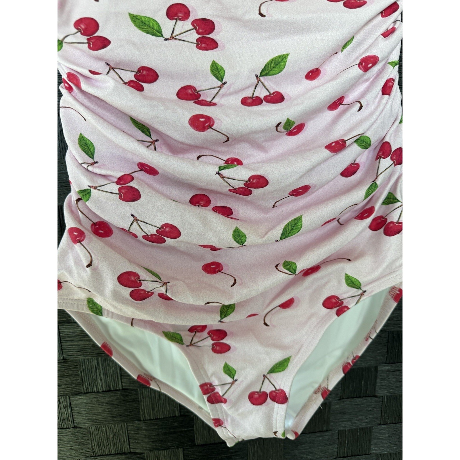 Pink Desert Women's Cherry One-Piece Swimsuit One Strap Size S Nwt — image 4 of 8